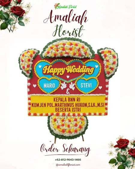 Papan Bunga Pernikahan Wargajaya